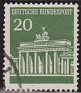 Germany 1966 Arquitectura 20 Pfennig Verde Scott 953